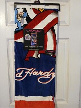 Ed Hardy NWT Traditional Eagle 6ft Beach Towel